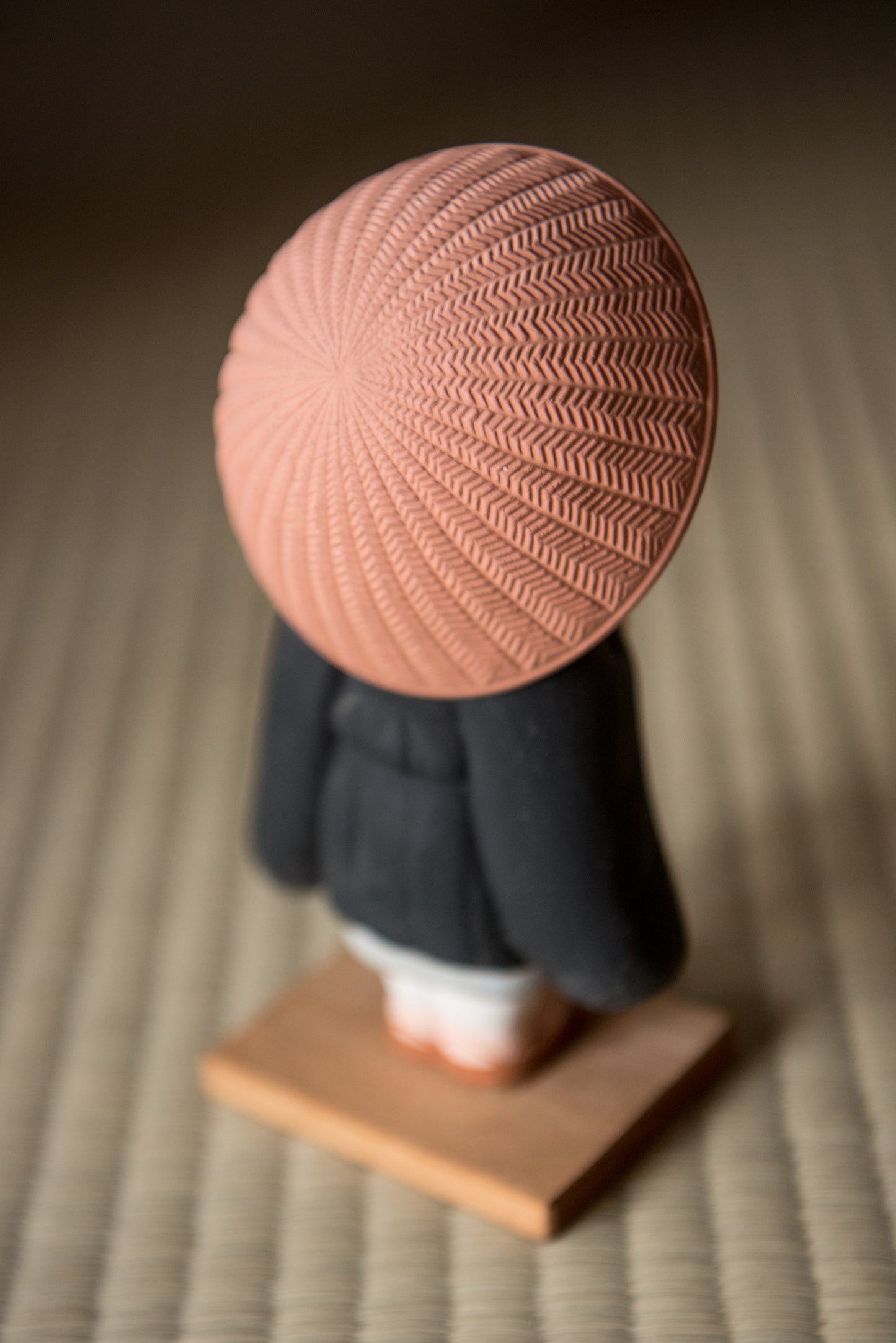 Vintage Japanese Ceramic Buddhist Pilgrimage Figurine