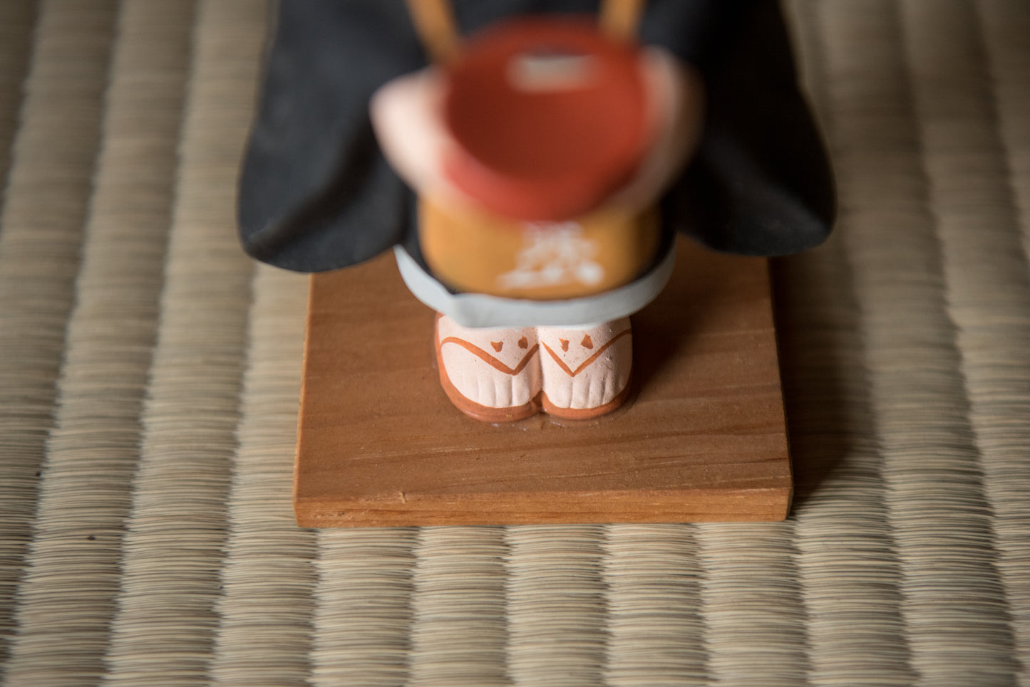 Vintage Japanese Ceramic Buddhist Pilgrimage Figurine