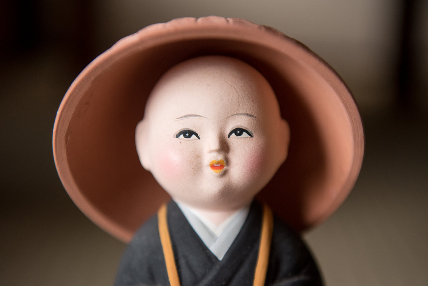 Vintage Japanese Ceramic Buddhist Pilgrimage Figurine
