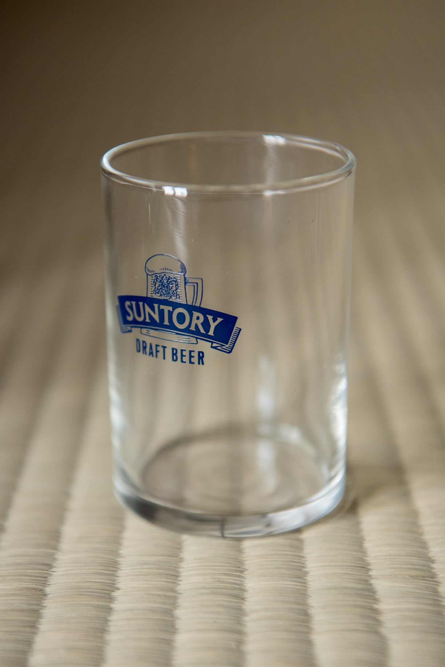 Vintage "Suntory Draft Beer" Glass, 6-piece set, in original Suntory box