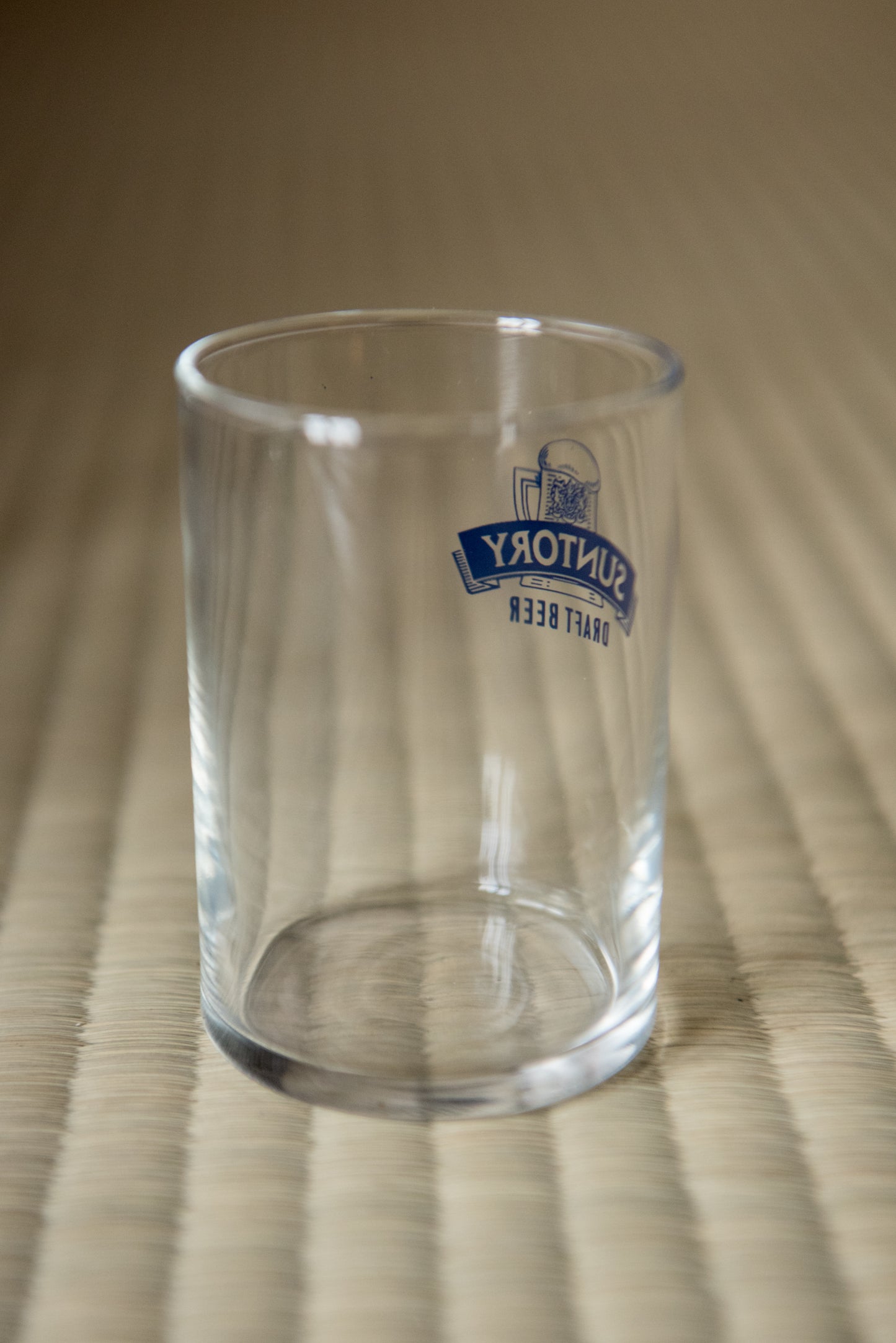 Vintage "Suntory Draft Beer" Glass, 6-piece set, in original Suntory box