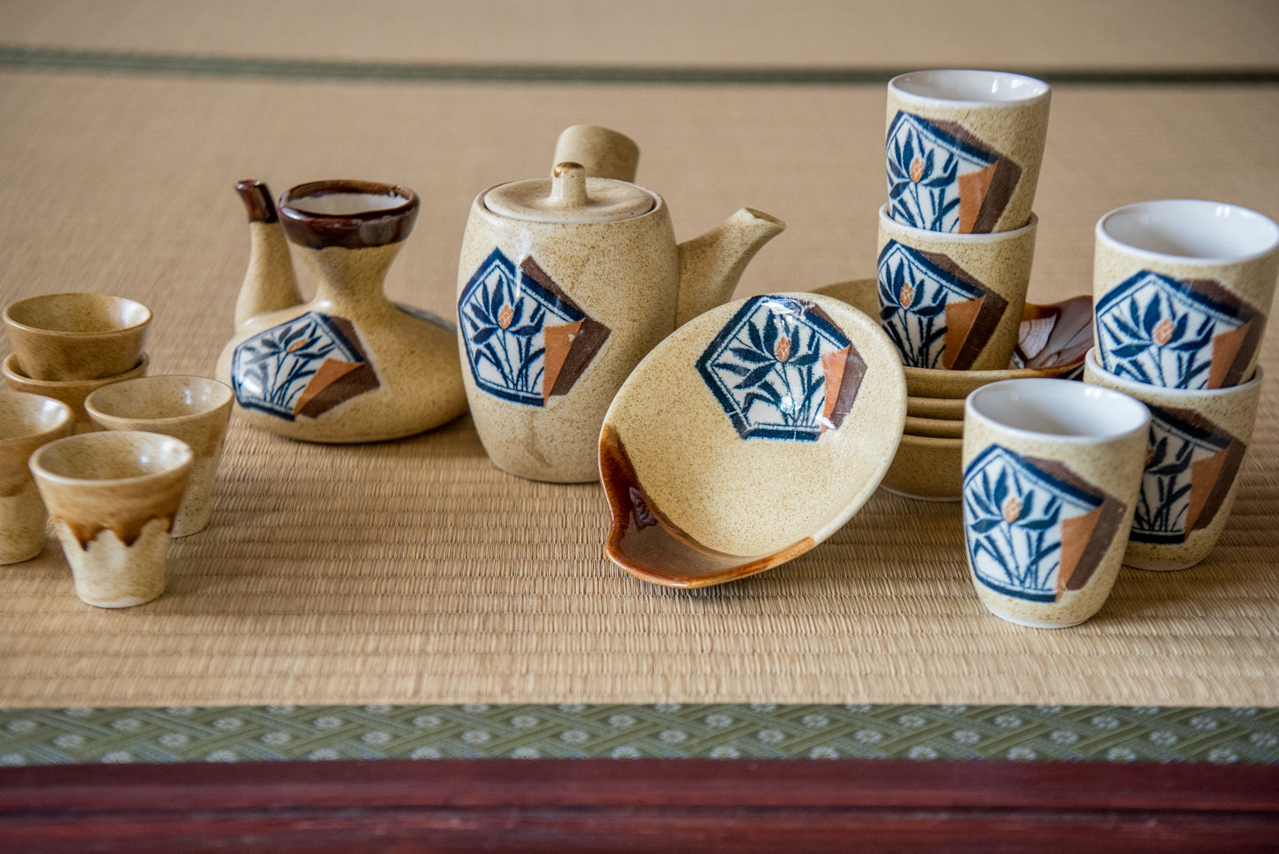 Vintage 17-piece Ceramic Tea & Sake Set