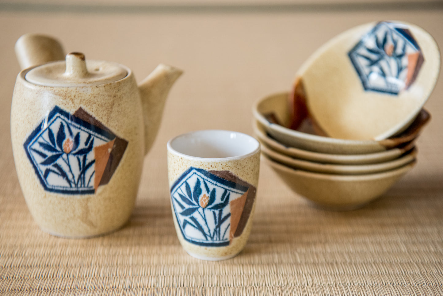 Vintage 17-piece Ceramic Tea & Sake Set