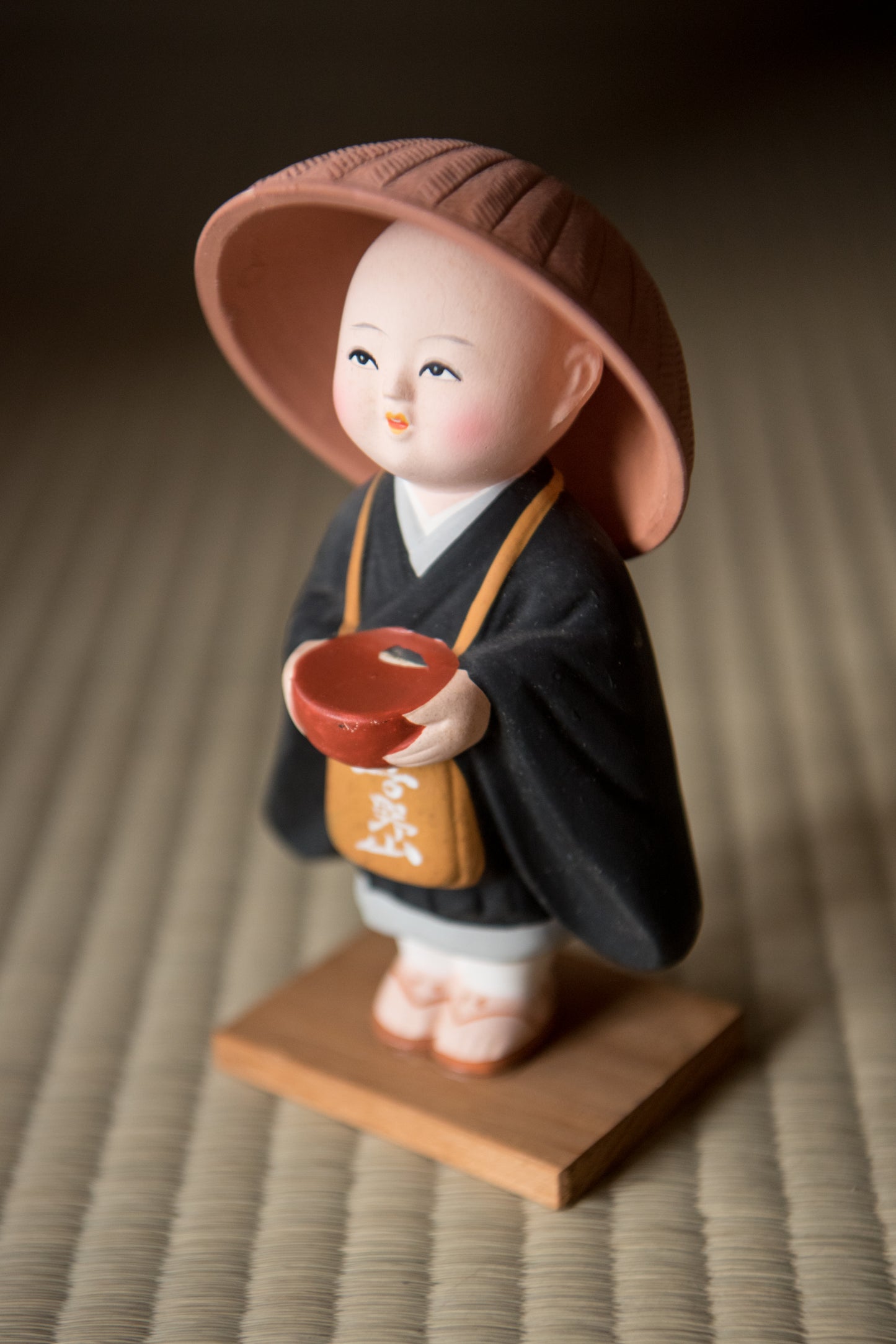 Vintage Japanese Ceramic Buddhist Pilgrimage Figurine