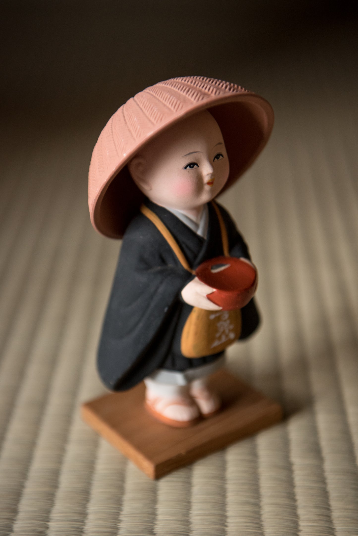 Vintage Japanese Ceramic Buddhist Pilgrimage Figurine