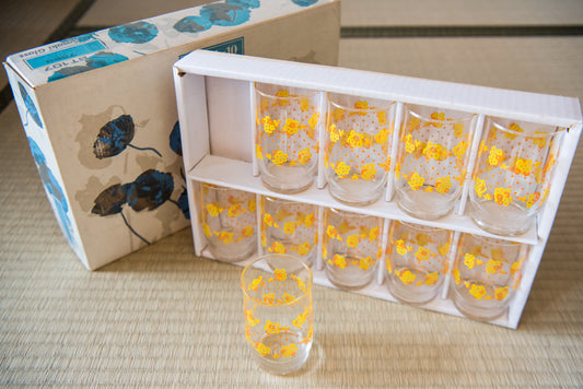 Vintage "Lovely 10" Glass Tumbler set from Sasaki Glass, in box